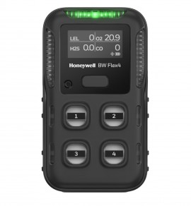 Honeywell BW™ Flex 4/5 Series Multi-Gas Detector, LEL-CB-F, O<sub>2</sub>, H<sub>2</sub>S, CO, black-