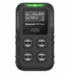 Honeywell BW™ Flex 4/5 Series Multi-Gas Detector, LEL-CB-UF, O<sub>2</sub>, SO<sub>2</sub>, CO, black-