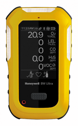 Honeywell BW Ultra Multi-Gas Detector, O<sub>2</sub>, LEL, H<sub>2</sub>S, CO, IR for %LEL and % vol-
