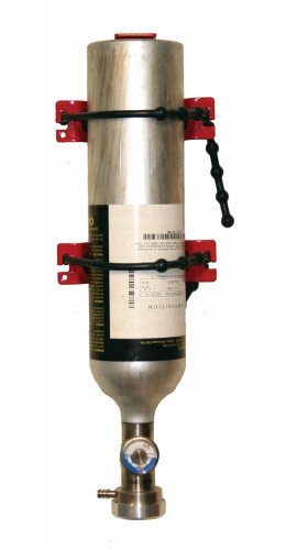 BW MK-CG2-58 Wall Mount for 34, 58, 103 L Gas Cylinders, Red-