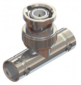 Cal Test Electronics CT3341A BNC Tee Female to Male to Female Adapter, 50 ohm, 3 GHz-