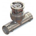 Cal Test Electronics CT3341A BNC Tee Female to Male to Female Adapter, 50 ohm, 3 GHz-