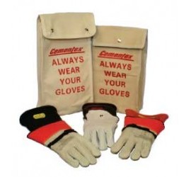 Cementex IGK2-14-10R Insulating Rubber Glove Kit, Class 2, 14&amp;quot;, Size 10, Red-