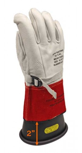 Cementex P0-10-9CS Leather Protector Glove, Class 0, 10&amp;quot;, Size 9-