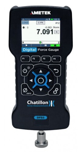 Chatillon DFS3-002 Digital Force Gauge, 2 x 0.0001 lbf-