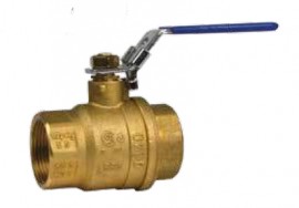 Chem Oil 3000B 2-Piece Forged Brass Ball Valve, 3&amp;quot; size-