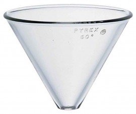 Corning PYREX 6240-100 Stemless Funnels, 100mm Diameter, Plain-