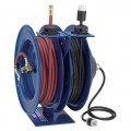 Coxreels C-L350-5012-X Air/Electric Combo Reel, 3/8&amp;quot; x 50' hose, 12/3 AWG x 50' cord-