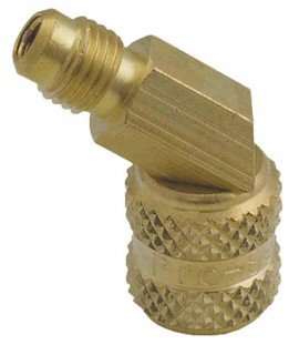 CPS AD87SB Angled/Swiveling Adapters, 1/4in SAE x 5/16in (1/2in-20 UNF), R-410A, 100-Pack-