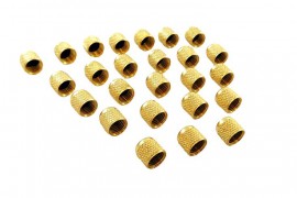 CPS AVC425 Brass Caps, 1/4in SAE, 25-Pack-