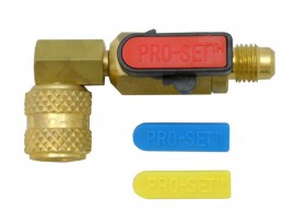 CPS BV41090A Ball Valve Hose Adapter, 1/4in SAE Male x 5/16in (1/2in-20 UNF) Female, 90&amp;deg;-