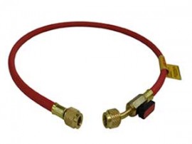 CPS HS3RE Standard Charging Hose with 45&amp;deg; Ball Valve, 3ft, Red-