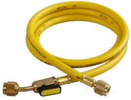 CPS HS5YE Standard Charging Hose with 45&amp;deg; Ball Valve, 5ft, Yellow-