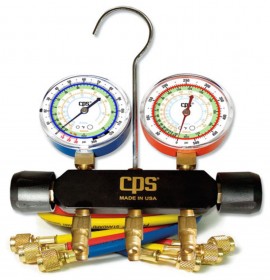 CPS MBDP5 Manifold and Gauge Set with 5&#039; Premium Hoses-