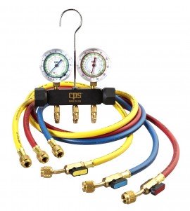 CPS MBDP5E Manifold and Gauge Set with 5' Premium Hoses-