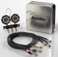 CPS MBH4P5EZ 2-Valve Manifold and Gauge Set, 1/4in SAE, 45&amp;deg; Fittings-