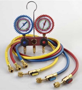 CPS MV3H2P5E Vortech Deep Vacuum 2-Valve Manifold, 5ft Ball Valve Hose Set-