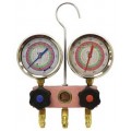 CPS MV3H3 Deep Vacuum Series 2-Valve Manifold and Gauge Set, 1/4in SAE Fittings-