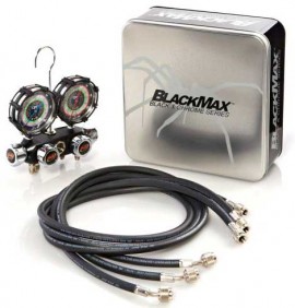 CPS MV4H4P5Z Manifold and Gauge Set, 3.125in Class 1.0 Accuracy Gauges, 5ft PRM Hose -