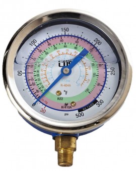 CPS RGH3L Low-Pressure Gauge, R-134a/R-22/R-404A/R-410A, Oil-Filled-