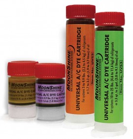 CPS UVS3 Moonshine Prefilled/Disposable Refrigerant Dye Squeeze Cartridges, 3.3qt to 2gal Refrigerant Oil-