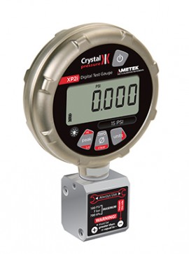 Ametek Crystal XP2i-DP Differential Pressure Gauge, 0 to 15 psi, 4.5&amp;quot; dial, &amp;frac18;&amp;quot; female NPT back, diecast aluminum housing-