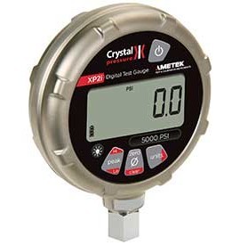 AMETEK Crystal 1BARXP2I Digital Pressure Gauge, 0 to 1 bar, 4.5&amp;quot; dial, CPF female bottom, diecast aluminum housing-
