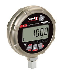 Ametek Crystal XP2i Digital Pressure Gauge, 0 to 2 Kpsia, 4.5&amp;quot; dial, CPF female, nickel-plated housing-