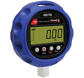Ametek Crystal m1 Digital Pressure Gauge, 0 to 100 psi, 4.18&amp;quot; dial, CPF female, polyester/polycarbonate blend-