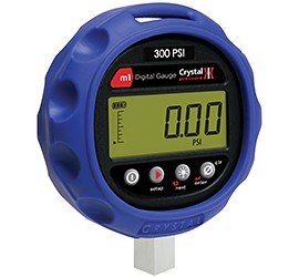 Ametek Crystal m1 Digital Pressure Gauge, 0 to 1 Kpsi, 4.18&amp;quot; dial, CPF female, polyester/polycarbonate blend-