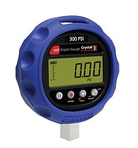 Ametek Crystal m1 Digital Pressure Gauge, 0 to 300 psi, 4.18&amp;quot; dial, CPF female, polyester/polycarbonate blend-