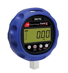 Ametek Crystal m1 Digital Pressure Gauge, 0 to 30 psi, 4.18&amp;quot; dial, CPF female, polyester/polycarbonate blend-