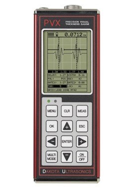 Dakota Ultrasonics PVX Thickness Gauge, A-Scan, RF &amp; Rectified views-