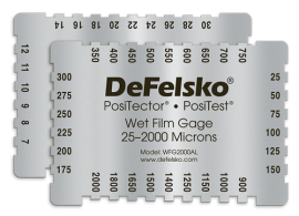 DeFelsko WFG80AL10PK Aluminum Wet Film Thickness Gauge, 4-sided, 1 to 80 mils, imperial, 10-pack-