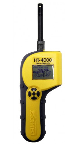Delmhorst HT-4000F Thermo-Hygrometer, -40 to 124&amp;deg;C (-40 to 255&amp;deg;F)-