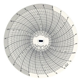 Dickson C049 24-Hour Temperature Charts for 4&amp;quot; Chart Recorders, 100 to 220&amp;deg;F, 60-Pack-