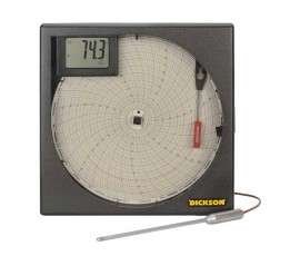 Dickson KT803 Temperature Chart Recorder with Alarm and LCD, 12 VDC/120 to 240 VAC-