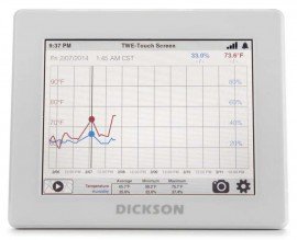Dickson TWP DicksonOne Touchscreen Temperature/Humidity Data Logger with Wi-Fi/Ethernet-