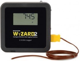 Dickson WT440 WiZARD2 Wireless Temperature Data Logger with Digital Display and Remote Probe-
