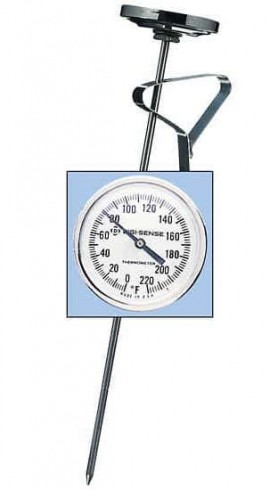 Digi-Sense 08080-82 Stainless-Steel Bimetal Pocket Thermometer, -10 to 110&amp;deg;C, 1&amp;deg;C Division-
