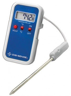 Digi-Sense 08402-60 Traceable Mini-Thermistor Thermometer, -58 to 302&amp;deg;F-