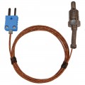 Digi-Sense 08500-74 Type-T Pipe Plug Probe with Mini Connector, 5&#039;, 2,000 psi-