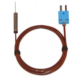 Digi-Sense 08505-93 Type-T Hypodermic Probe with Mini Connector, 2.25&quot;, 0.063&quot; Diameter-