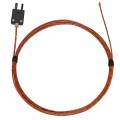 Digi-Sense 08512-81 Type-J Fiberglass-Insulated Probe with Mini Connector, 10&#039;, 24 Gauge-