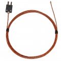 Digi-Sense 08512-81 Type-J Fiberglass-Insulated Probe with Mini Connector, 10&#039;, 24 Gauge-