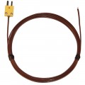 Digi-Sense 08516-82 Type-K FEP-Insulated Probe with Mini Connector, 10&#039;, Exposed-