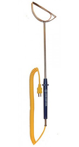 Digi-Sense 08516-95 Type-K Roller Probe with Mini Connector, 10.5&quot;, Exposed-
