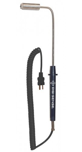Digi-Sense 08517-64 Type-J 90&amp;deg; Angle Surface Probe with Mini Connector, 8.5&quot;, Exposed-