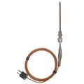 Digi-Sense 08517-70 Type-J Pipe-FTG Probe with Mini Connector, 12&quot;, 0.188&quot; Diameter-