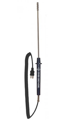 Digi-Sense 08517-75 Type-J Air/Gas Probe with Mini Connector, 8.5&quot;, Exposed-